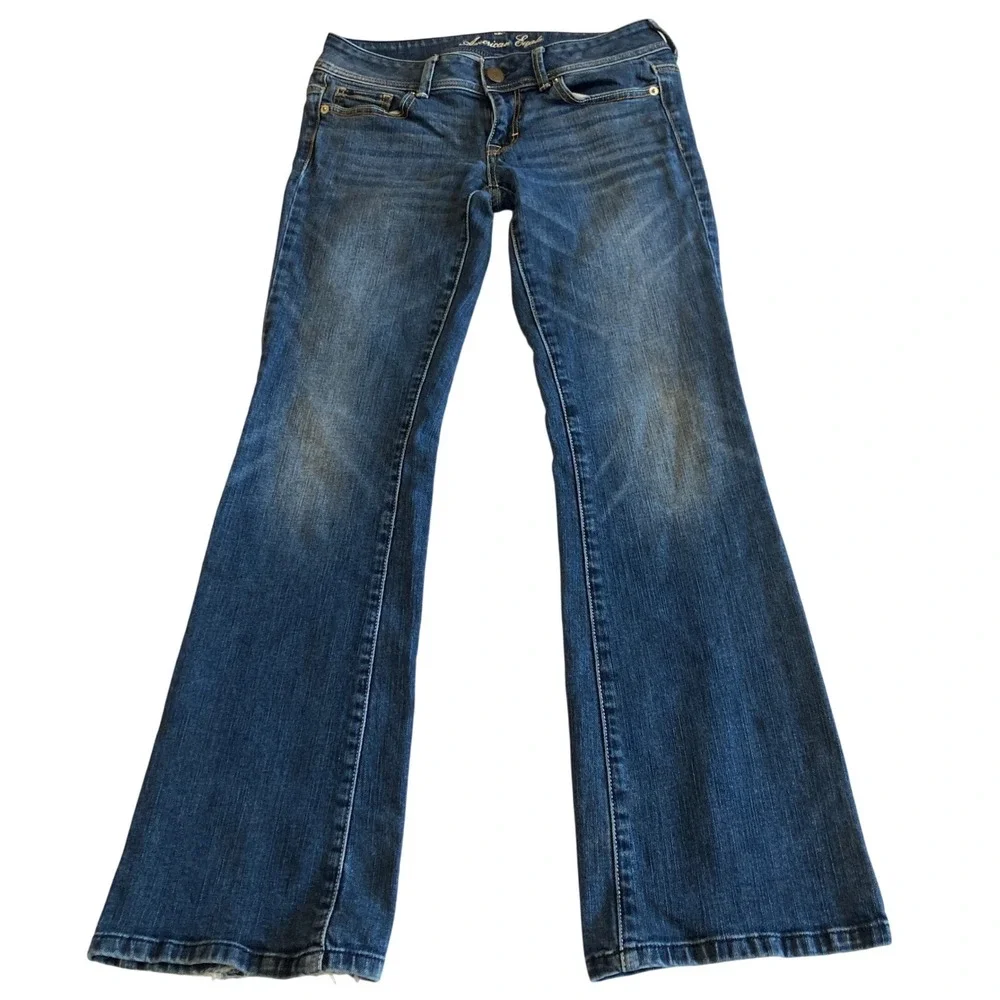 American Eagle Jeans Women 4 (30x30) Original Bootcut Denim Stretch Low Rise